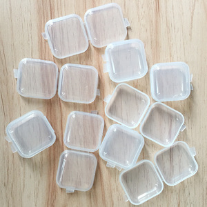 Transparent Square <b>Plastic</b> Storage Box 5ml Foldable Jewelry Organizer For Earplugs Fish <b>Hooks</b> Medicine Empty Container - Product Image 1