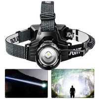 Lampe frontale LED rechargeable 800LM 30W 90 °   Lampe frontale réglable à zoom télescopique SOS pour le travail, le camping, la réparation automobile et les situations d'urgence