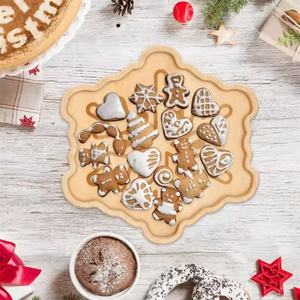 Wooden Serving <b>Tray</b> Keyao Unfinished Decorative For <b>Snacks</b> Desserts Breakfast Fruits Candies Home Office Use - Product Image 1