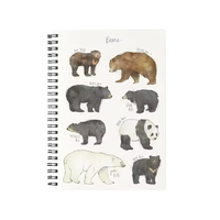 Livre autocollant en spirale créatif personnalisé de vente directe en usine, motif de dessin animé, parfait pour les notes et la journalisation scolaires