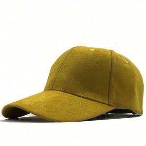 Casquette de baseball unisexe décontractée pour l'extérieur, automne/hiver, 6 panneaux, broderie 3D, couleur unie, 100 % suède, fermeture à boucle métallique, tissu courant - Product Image 5