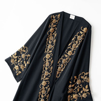 Zifeng OEM Vêtements de style ethnique musulman, robe longue du Moyen-Orient, jupe longue pour femmes, nouvelle robe à manches longues perlée