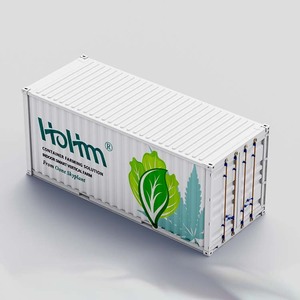 Sistema de cultivo cerrado, diseño de circulación de aire, alto rendimiento para la producción de verduras de hoja orgánicas, granja de cultivo en contenedores para vegetales de hoja. - Product Image 1