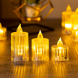 Vente en gros <span class=keywords><strong>Petite</strong></span> <span class=keywords><strong>bougie</strong></span> électronique <span class=keywords><strong>LED</strong></span> Lampe à thé en plastique transparent sans <span class=keywords><strong>flamme</strong></span> pour proposition de Noël et décoration de fête - Product Image 3