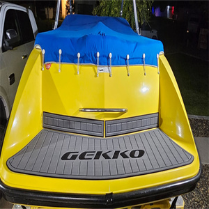 Plateforme de bain et tapis de cockpit pour bateau 2017 <span class=keywords><strong>Gekko</strong></span> 6.7 en mousse EVA imitation teck, style SeaDek MarineMat Gatorstep, auto-adhésif - Product Image 2