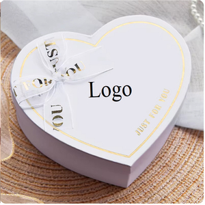 Scatole Regalo di Lusso Personalizzate per San Valentino, Confezione a Forma di Cuore in Carta per Cosmetici, Gioielli e Trucchi con Nastro - Product Image 1