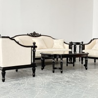 Fauteuil à dossier inclinable de style Chesterfield, canapé simple rectangulaire pour salon, meubles en tissu pour villas, bois