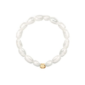 Gemnel Trang Sức Ngọc Trai Bán Chạy Nhất Nhẫn Ngọc Trai Tự Nhiên Hạt Vàng Đàn Hồi Thanh Lịch Và Không Pha Màu - Product Image 1