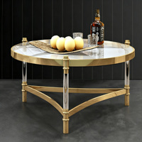 Ensemble de tables basses cylindriques de luxe, modernes et emboîtables, pour salon, villa, intérieur, ou comme table d'appoint.