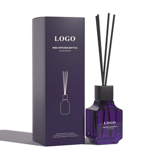 Gấp cuối nắp gấp hộp giấy rỗng tùy chỉnh Chai khuếch tán nước hoa với Quà Tặng gấp bao bì logo dập nổi hoàn thiện - Product Image 1