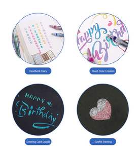 Rotulador de <span class=keywords><strong>tiza</strong></span> líquida brillante para <span class=keywords><strong>pintura</strong></span> de niños, marcador de brillo de Color, oferta - Product Image 3