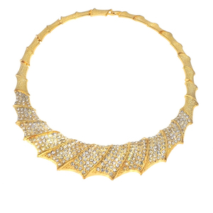 Haute qualité prix usine collier boucles d'oreilles ensembles cristal 18 k plaqué or ensembles de bijoux femme bijoux bracelets accessoires ensemble - Product Image 3
