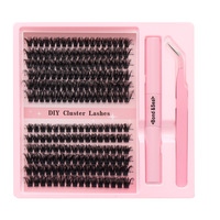Kit de Cils DIY en Gros Maquillage Professionnel Extensions de Cils en Cachemire Cils en Grappe Logo Personnalisé Cils Synthétiques pour Techniciennes en Cils