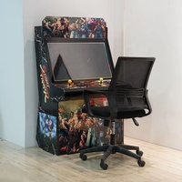 Console de jeu de combat de rue avec boîte à lumière lunaire et commandes à joystick, fonctionnement à pièces