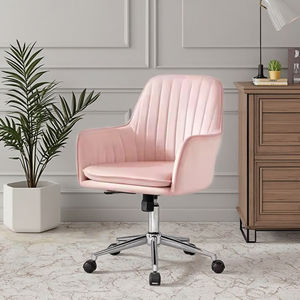 Офисный стул вращающийся бархатный тканевый стул для отдыха, офисный стул для гостиной с колесами - Product Image 1