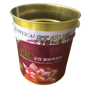 Manufacturer Wholesale Custom 5 Liter Recyclable Iron Bucket Recyclable Steel Bucket Tin Paint Pail