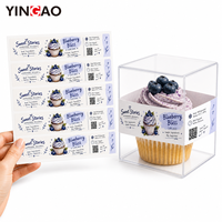 Autocollants personnalisés en vinyle pour ceintures de boîtes à gâteaux et biscuits, feuilles d'étiquettes autocollantes prédécoupées anti-graisse pour l'étanchéité des aliments