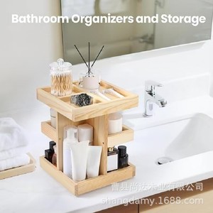360-degree rotating cosmetic storage box, layered organization tabletop, lipstick and skincare product rack - Product Image 4