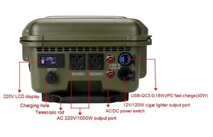 สถานีพลังงานแสงอาทิตย์แบบพกพาความจุสูง 120v 220v 1000w 5180wh 1kw แบตเตอรี่ลิเธียมไอออน 5000wh - Product Image 4