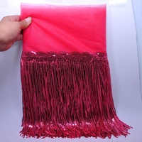 Bâtonnet de broderie doré en gros, brillant, paillettes, sequins, franges pour robe