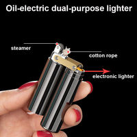 Nouveau Briquet Plasma Rechargeable Nunchakus au Design Créatif et Moderne, Double Usage : Torche Métallique et Allume-Camping