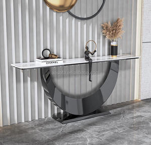 Table <span class=keywords><strong>console</strong></span> moderne bon marché avec miroir table <span class=keywords><strong>console</strong></span> en <span class=keywords><strong>verre</strong></span> <span class=keywords><strong>demi</strong></span>-<span class=keywords><strong>lune</strong></span> ou en marbre fabriquée en Chine - Product Image 6