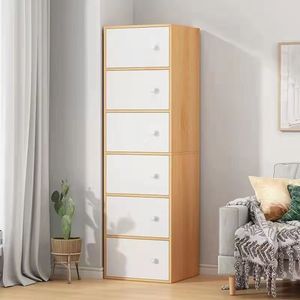 Armoire de rangement à tiroirs <span class=keywords><strong>Commode</strong></span> moderne blanche avec poignées rondes pour chambre à coucher salon Organisateur de meubles d'angle - Product Image 5