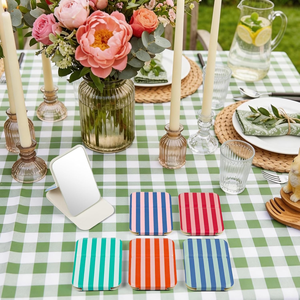 12 Espejos Compactos Italianos con Rayas, Espejos de Bolsillo Mini al por Mayor, Regalo de Cumpleaños para Chicas Solteras - Product Image 6