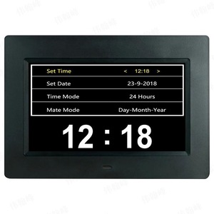 Minimalist <b>Digital</b> Alarm Calendar <b>Clock</b> Multilingual Medicine Time Reminder for Elder <b>Wall</b>/Desk Decoration for Home - Product Image 1