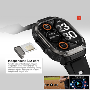 Montre connectée Android 4G IP68 avec écran tactile AMOLED de 2,13 pouces, batterie de 950 mAh, Bluetooth, <span class=keywords><strong>Wifi</strong></span>, GPS, moniteur de santé, emplacement pour carte Nano SIM, caméra HD - Product Image 2