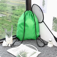 Sac à dos à cordon personnalisé réutilisable à faible MOQ, sac d'école en polyester avec cordon de serrage pour activités de plein air