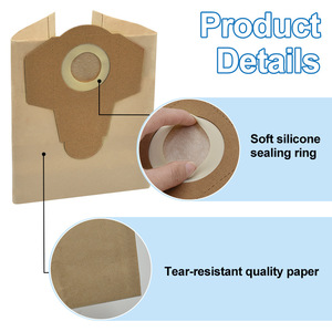Sacs en papier filtre à poussière pour aspirateur 20 L de remplacement pour <span class=keywords><strong>Parkside</strong></span> 1250 1300 C3 Aspirateur sec et humide - Product Image 4