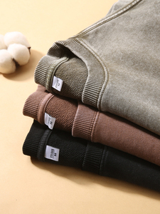 Nouveautés H5586 – Sweat-shirts personnalisés en mélange de coton 350 g/m², effet délavé, pour hommes et femmes, vente en gros - Product Image 3