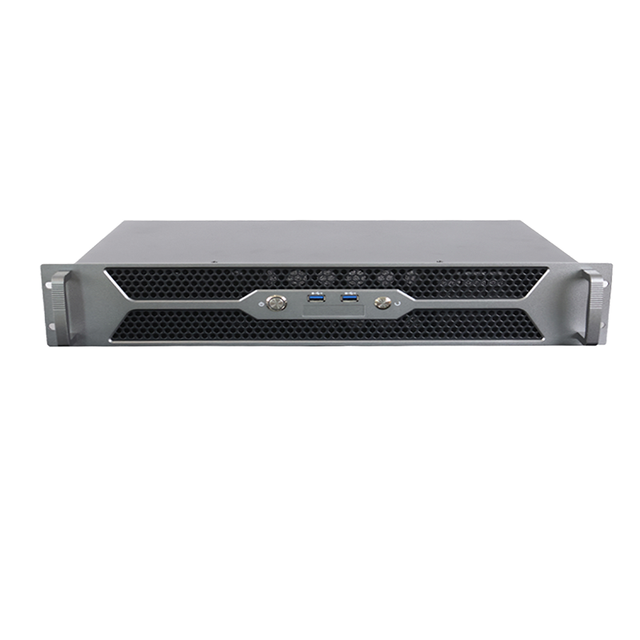 Kunyun Hot Selling 250mm Short Depth 2u Rackmount Steel Server Chassis for Mini-ITX Motherboard with Fan Side Panel Window Stock