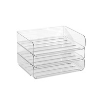 Caja de almacenamiento de libros de escritorio para oficina en casa, estante de archivos superpuesto, estantes multicapa, suministros para estudiantes, caja organizadora de artículos diversos