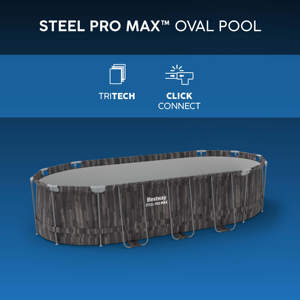 <span class=keywords><strong>Piscine</strong></span> hors sol ovale Bestway 5611SE avec structure en acier, 6,10 m x 3,66 m x 1,22 m - Product Image 5