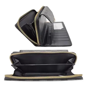 Portafoglio Mini stile semplice classico da donna 5 porta carta di separazione chiusura aperta da donna borsa RFID protetta corta in Nylon poliestere - Product Image 1