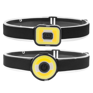 Lampe frontale 450 Lumens COB LED 5 Modes USB 400mAh Rouge Bleu Voyant d'avertissement Lampe frontale Aimant puissant Nuit Équitation Randonnée Phare - Product Image 1