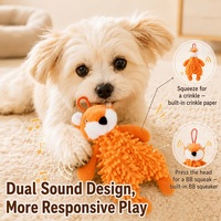 Jouet pour chien en peluche Mop, couineur sonore BB, renard, lapin, ours, jouet à mâcher interactif et durable pour chien, nettoyage des dents, animal en peluche doux pour chiot