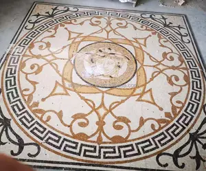 Custom-Made Griekse Mythologische Figuur Mozaïek Medaillon Met Griekse Lijn, Oude Medaillons, Antieke Medaillon
