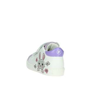 Baskets Falcotto pour filles, blanches, en toile, avec motif lapin et fermeture Velcro, Wisteria - Product Image 2