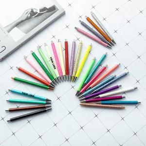 Wholesale Glitter Metal <b>Retractable</b> Ballpoint <b>Pen</b> Colorful Multi-color Metal Ballpoint <b>Pen</b> for Gift - Product Image 1