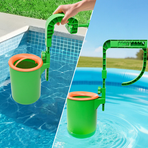 Skimmer de superficie flotante <span class=keywords><strong>para</strong></span> <span class=keywords><strong>piscina</strong></span>, montado en pared, con marco inflable, filtro y limpiador de hojas - Product Image 4