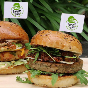 Thực phẩm dùng một lần lớp trang trí món tráng miệng bánh sandwich biểu tượng tùy chỉnh Burger Stick Cocktail tăm cờ - Product Image 4