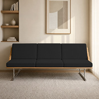 Canapé d'angle moderne en cuir pour salon, ensemble de canapés en U, mobilier minimaliste pour trois personnes