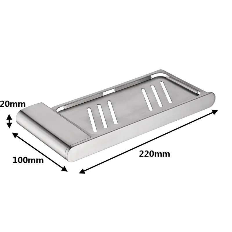 Giá Đựng Xà Phòng 304 Bằng Thép Không Gỉ Phụ Kiện Phòng Tắm Phụ Kiện Khách Sạn Bề Mặt Chải Hộp Đựng Xà Phòng