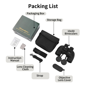 Binocular para exteriores <span class=keywords><strong>10X50</strong></span> rango <span class=keywords><strong>de</strong></span> enfoque encontrar Bak4 impermeable Camping caza gran vista telescopio compacto <span class=keywords><strong>binoculares</strong></span> - Product Image 5