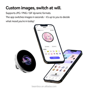 Beambox Healing Black Tech Toy Safe Gift Choice Smart Dynamic Electronic Badge Touch Screen IPS AI Switch Anime Photos <span class=keywords><strong>Otaku</strong></span> No - Product Image 6
