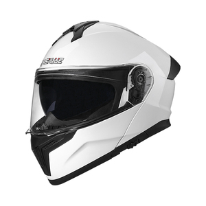 ABSモジュラーフルフェイスオートバイヘルメットホワイト-<span class=keywords><strong>Bluetooth</strong></span>対応-DOT & 3C認定-ユニセックス-ファクトリーダイレクト - Product Image 2