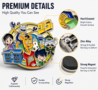 Individueller Cartoon-Kühlschrankmagnet aus Zinklegierung mit Emaille, Souvenir-Magnet, Großhandel OEM ODM Werbegeschenk, Direktvertrieb ab Werk mit Eigenem Logo